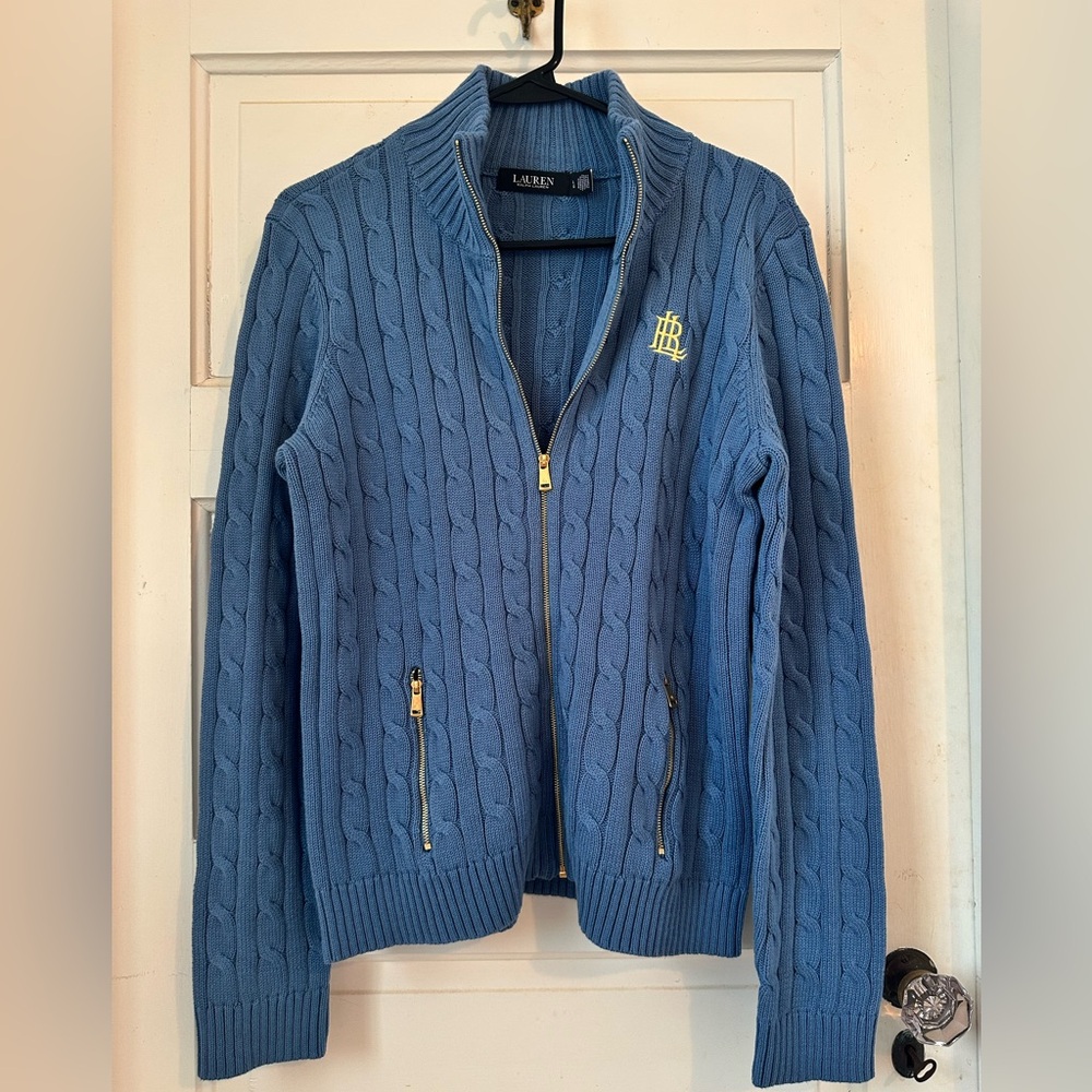 Ralph Lauren Blue Cotton Cardigan